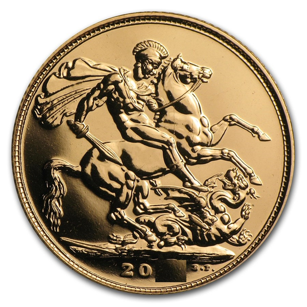 Gold British Sovereign Coin (Random Year) 